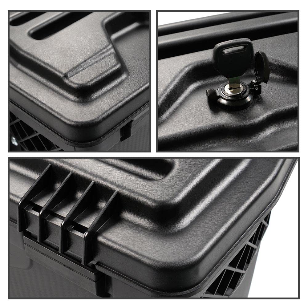 G-PLUS Lockable Truck Bed Storage Box Toolbox - Compatible with Chevy Silverado & GMC Sierra 1500/2500HD/3500HD (2007-2018 Models) - Secure Weatherproof Tool Storage for Camping, Work & Outdoor Adventures