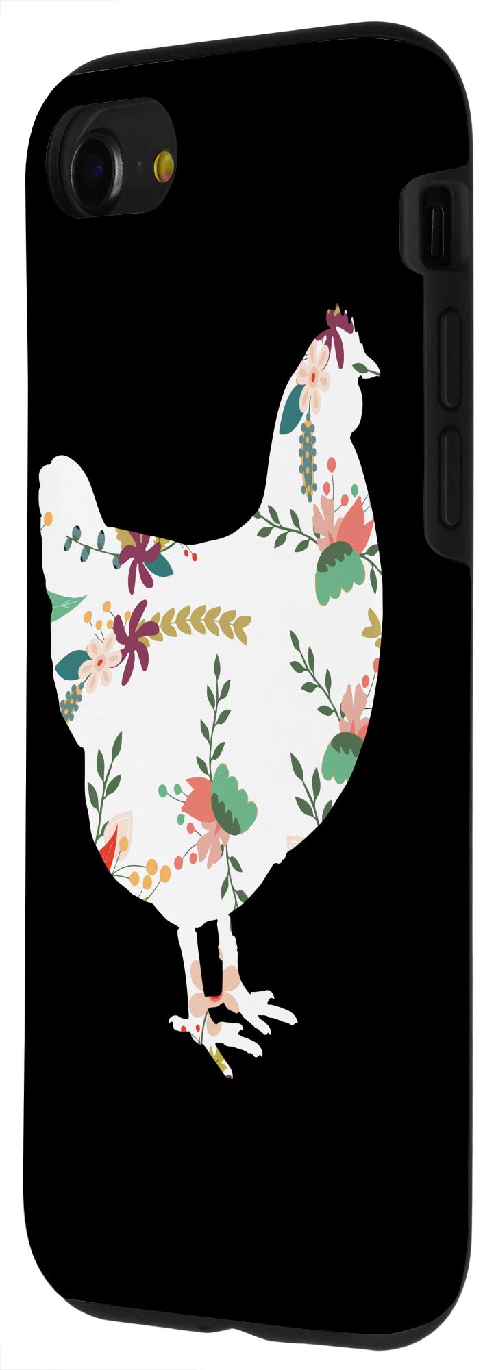 iPhone SE (2020) / 7 / 8 Floral Hawaiian Chicken Print Phone Case - Trendy Protective Cover for Women & Men - Perfect for Beach Vacation, Summer Outfits and Tropical Theme Parties