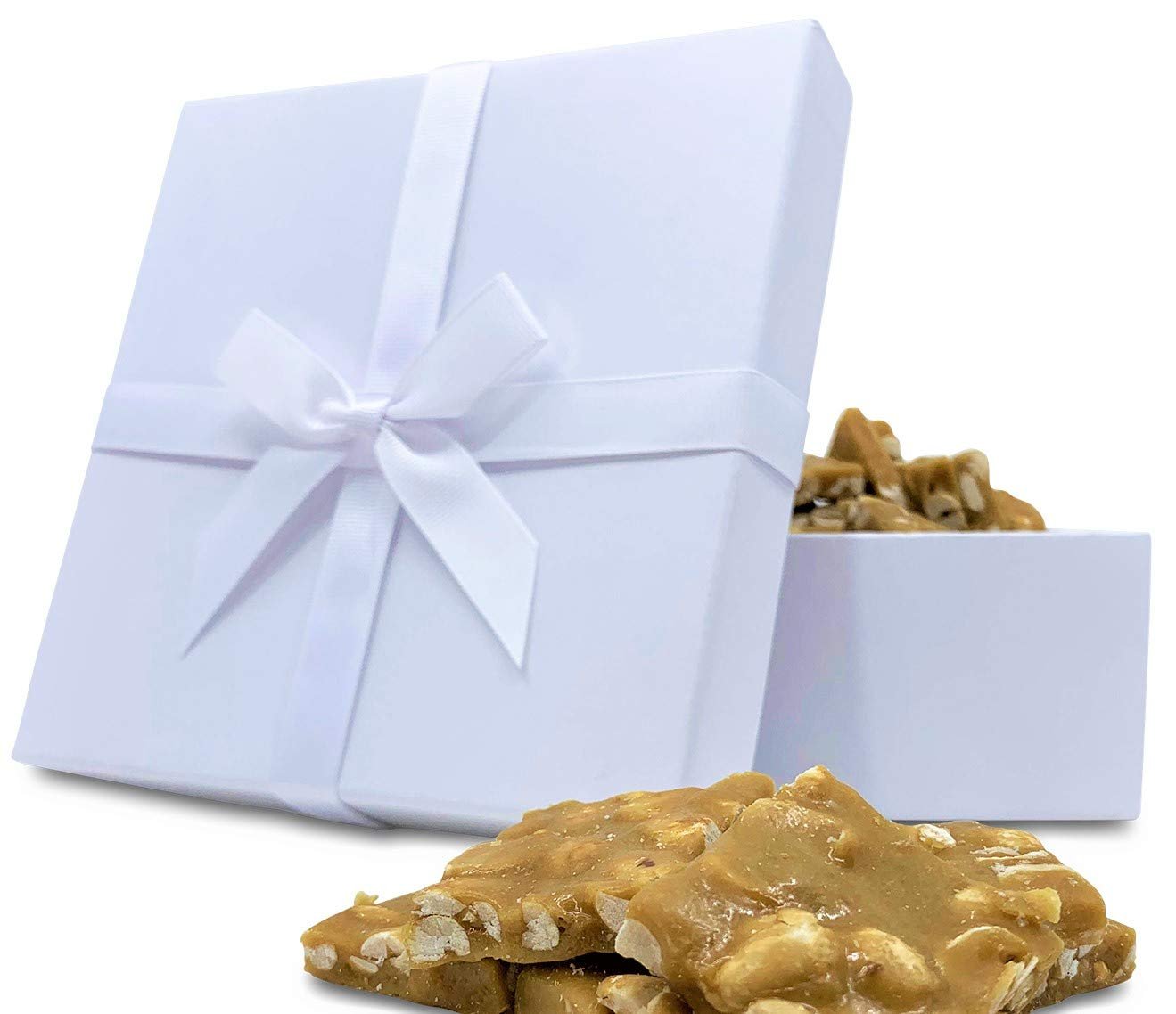 Gourmet Valentine's Peanut Brittle Gift Box - Premium Handmade Candy for Holidays, Parties & Romantic Gifts - Perfect for Anniversaries, Weddings & Special Occasions