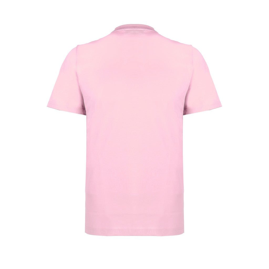FERRANTE Women's Cotton Jersey Crew Neck T-Shirt - Soft Pink Casual Tee for Everyday Wear, Lounge & Outfits