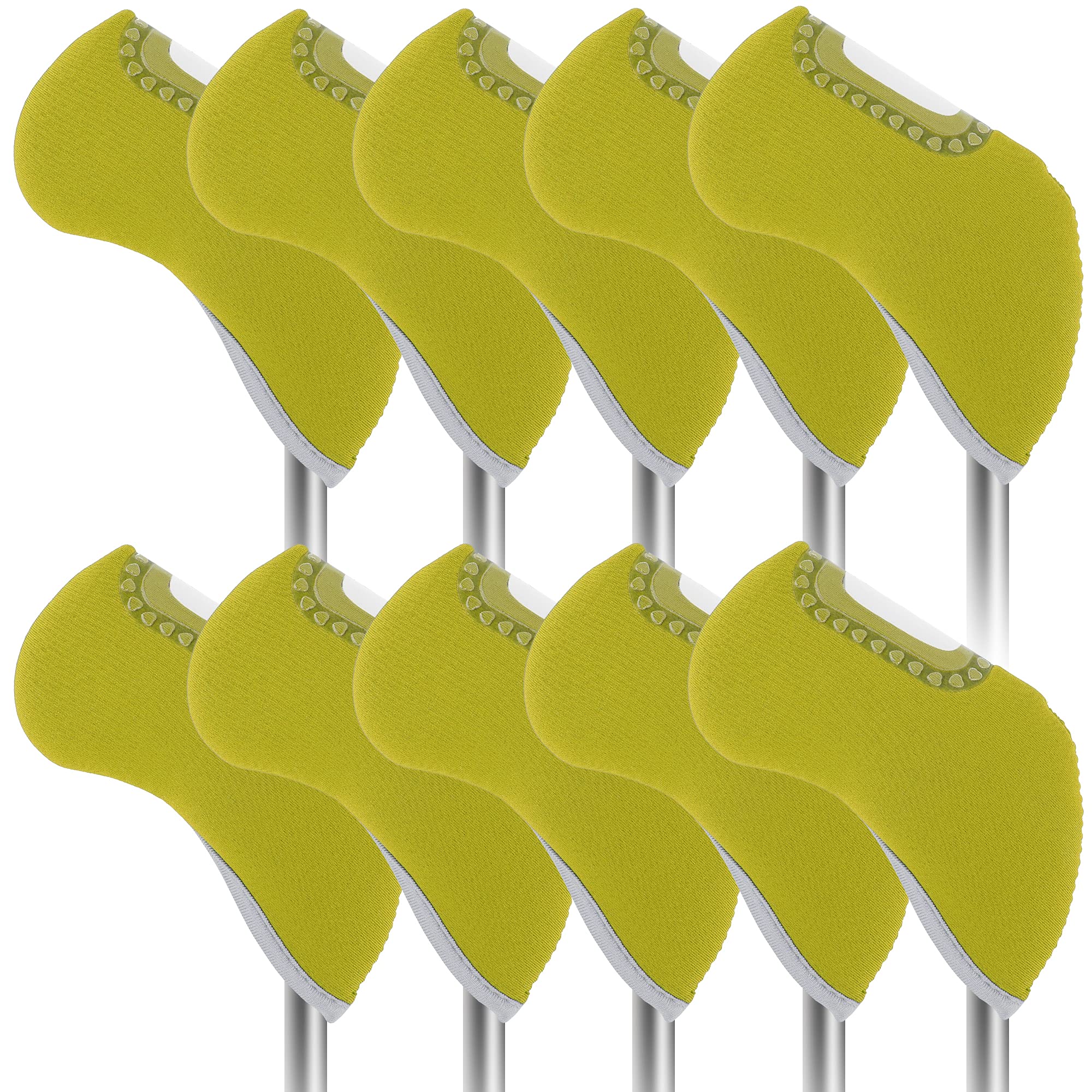 Premium Neoprene Golf Iron Head Covers 10-Piece Set with Clear Window - Universal Fit for Most Golf Irons - Protect Your Clubs from Damage & Scratches | Perfect for Golf Tournaments, Driving Range Practice & Club Storage