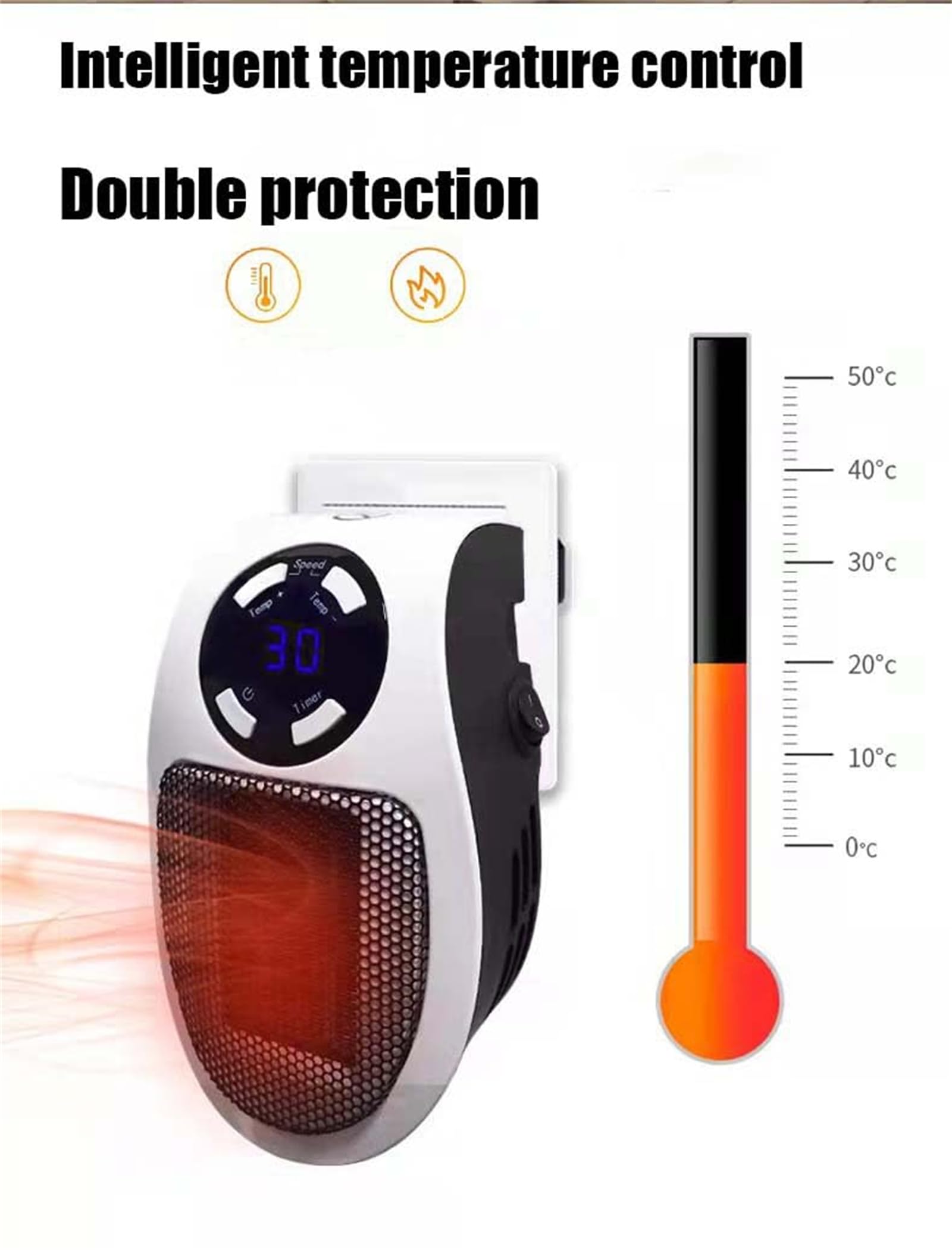 Elon Musk Ultra Air Heater - Portable Electric Space Heater for Indoor Use | Quiet & Energy Efficient | Perfect for Home, Office & Bedroom (White, 2-Pack)