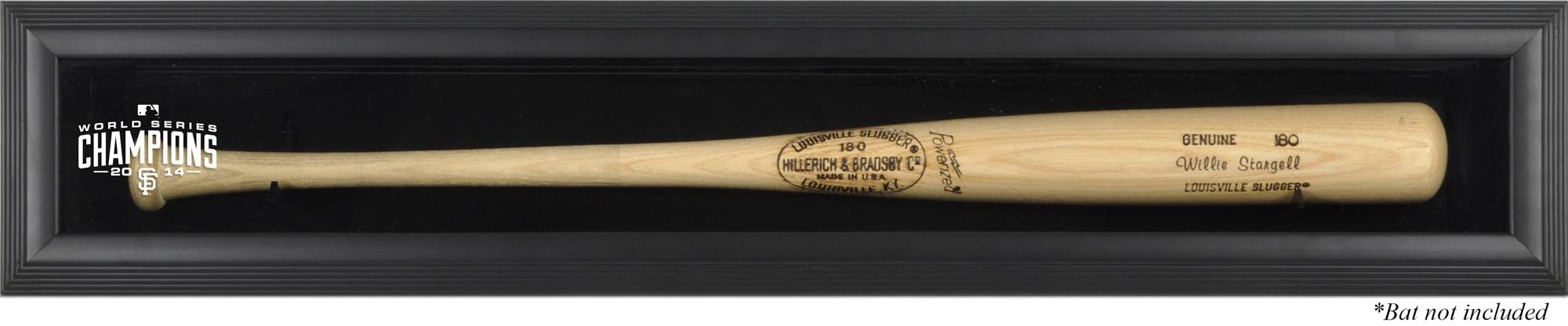 San Francisco Giants 2014 World Series Champions Framed Baseball Bat Display Case - Free Standing Single Bat Holder for Memorabilia Collection - Perfect for Home, Office, or Man Cave Decor