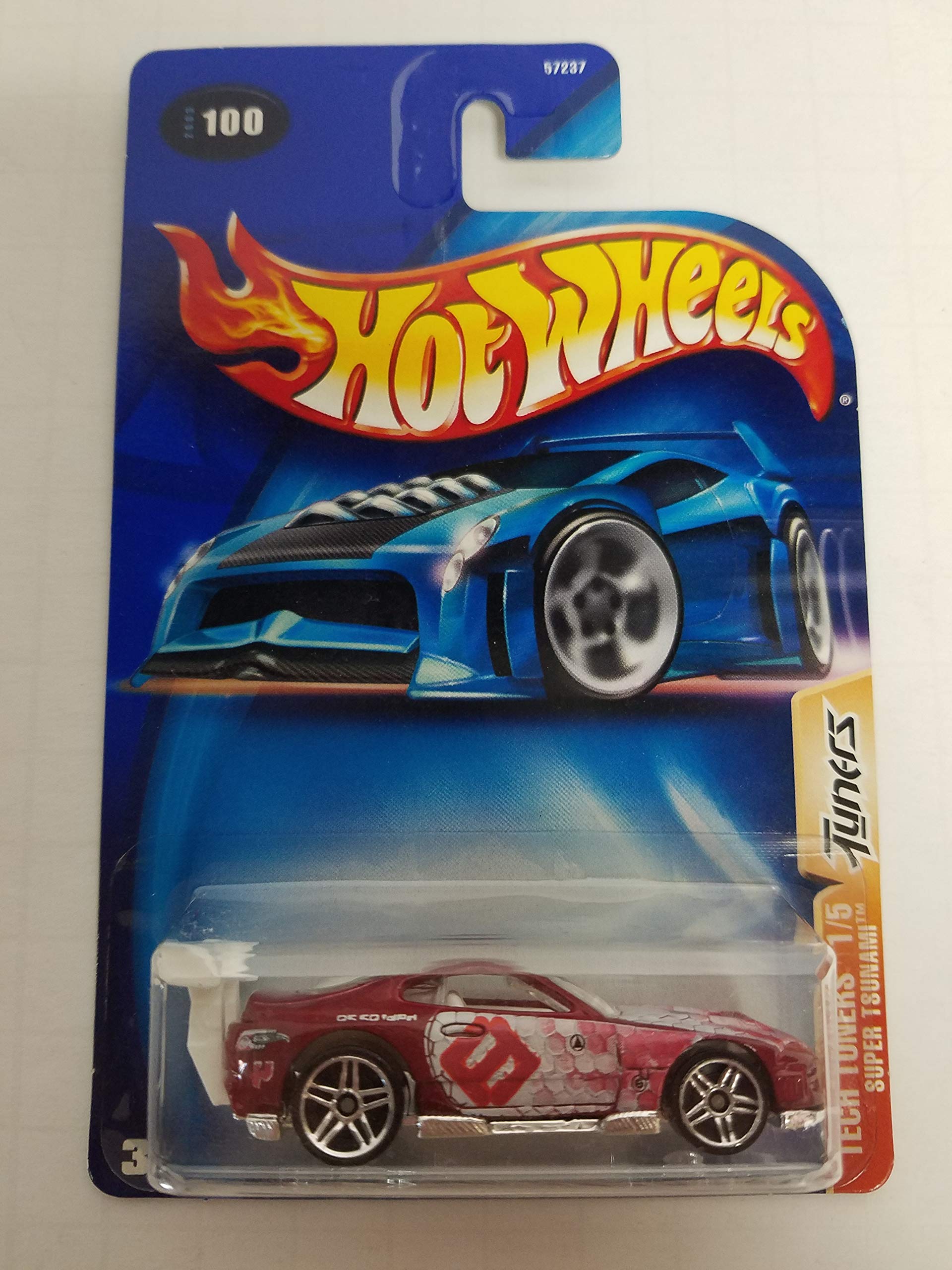 Super Tsunami Tech Tuners 1/5 Scale 2003 Hot Wheels No. 100 Die-Cast Model Car - Rare Collectible for Display & Racing Enthusiasts