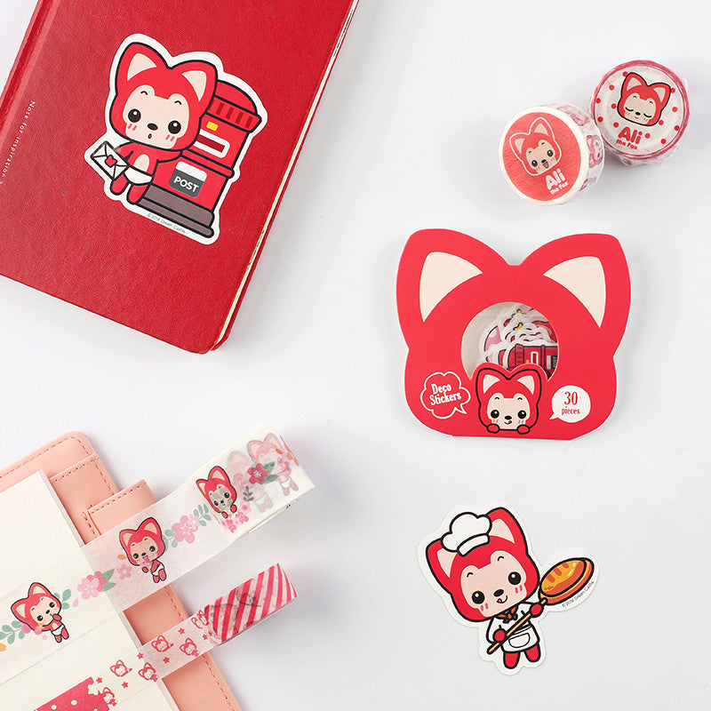 Ali The Fox iFace Washi Tape - Decorative Japanese Paper Tape for Scrapbooking, Journaling, DIY Crafts, and Home Decor - Perfect for Bullet Journals, Gift Wrapping, and Planner Decoration