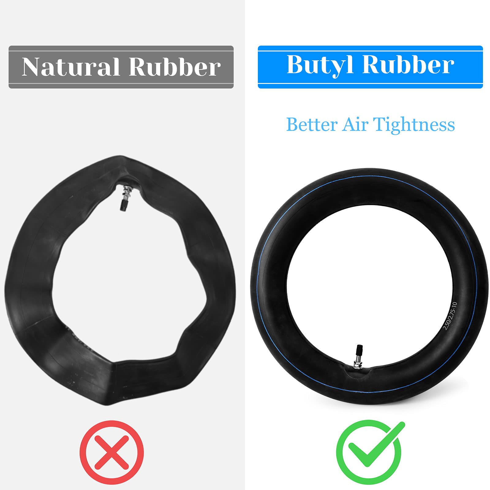 GARVEE 2-Pack 2.75/3.00-21 Motorcycle Inner Tube, 80/100-21 Dirt Bike Tube Replacement for CR250R CR450R CR500R XR200 XR250 YZ125 TTR230 TTR250 - Perfect for Off-Roading & Trail Riding