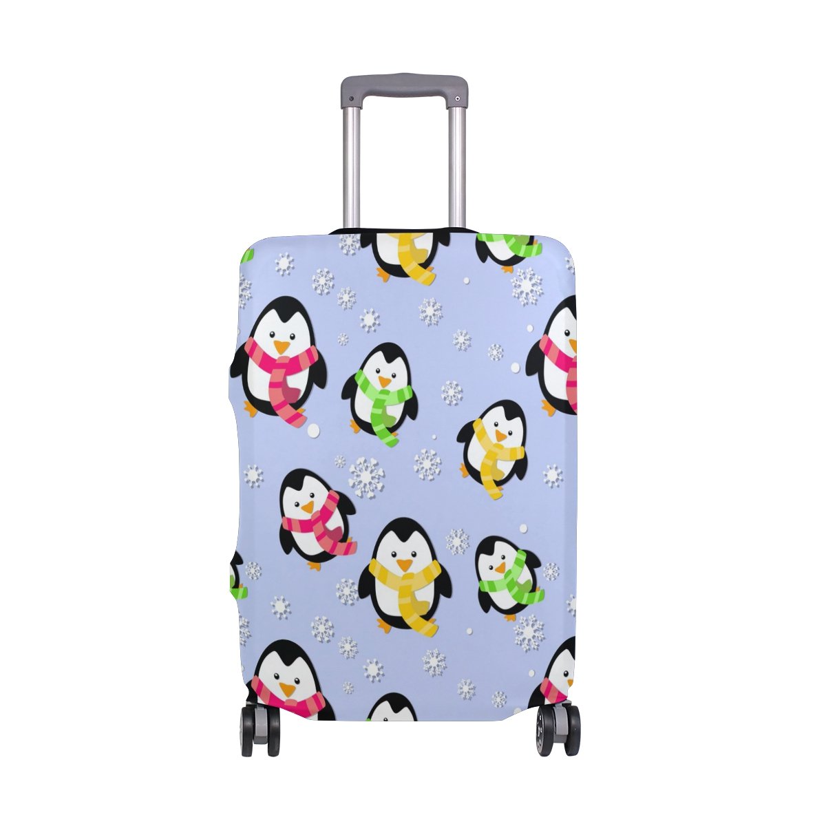 Adorable Penguin Suitcase Cover - Waterproof Luggage Protector for Travel | Kids, Men & Women | Perfect for Winter Vacations & Family Trips
