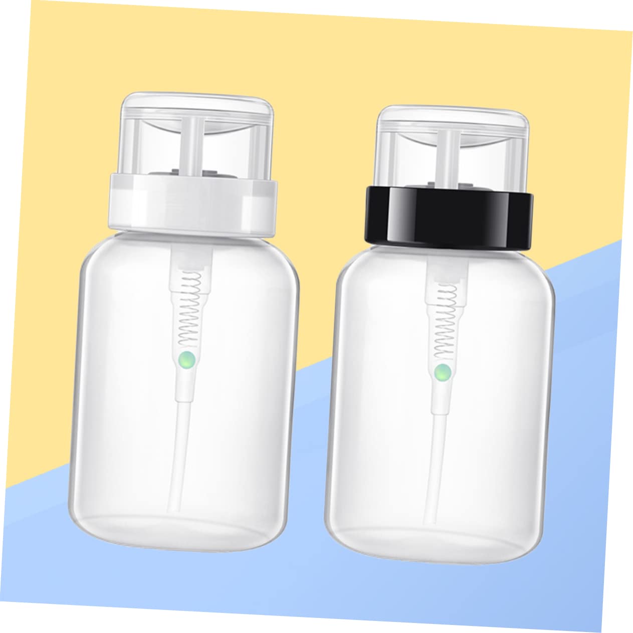 DOITOOL 200ml Empty Nail Polish Remover Bottles with Press Pump - Leakproof Refillable Dispenser for Salon, Travel & Home Nail Care
