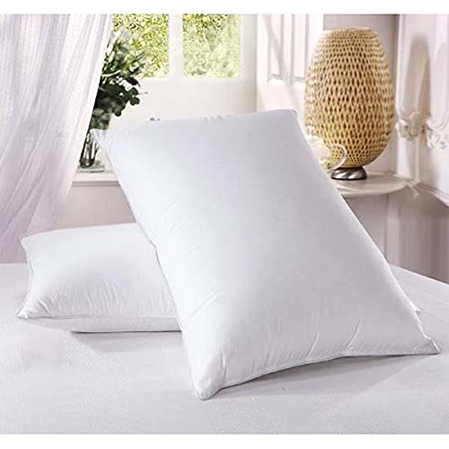 Premium Blancho Bedding King Size 500 Thread Count Firm Goose Down Pillow - Ultra Soft Support for Neck & Back - Perfect for Side Sleepers, Luxury Hotels & Home Bedrooms (1 Pillow)