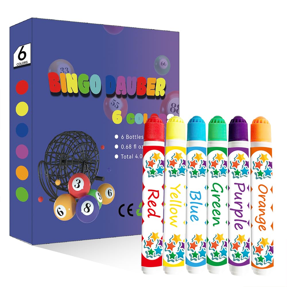 **Non-Toxic Washable Dot Markers for Kids - Bright Mini Bingo Daubers & Dabbers for Art, Learning & Hand-Eye Coordination - Perfect for Toddlers, Classrooms & Party Games**