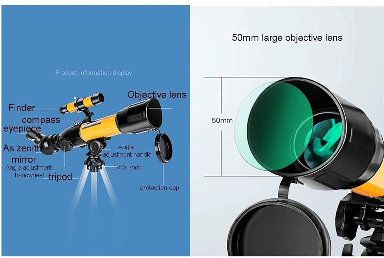 Best 70mm Astronomical Refractor Telescope for Adults & Beginners - Portable Moon & Celestial Observation Telescope with Backpack - Perfect for Stargazing, Astronomy Hobbies & Outdoor Travel Adventures