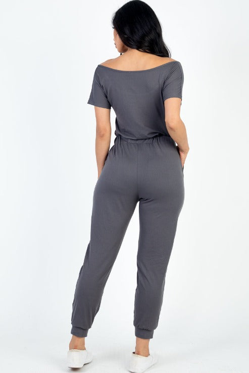 Two-Way Shoulder Drawstring Jumpsuit for Women - Adjustable Straps & Comfortable Fit - Perfect for Casual Wear, Travel & Outdoor Activities