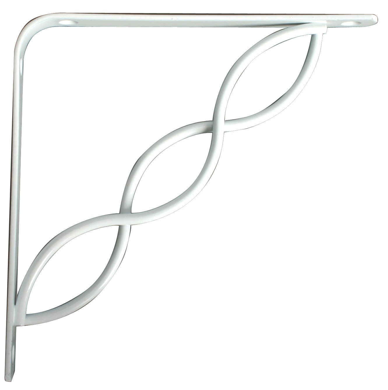 Knape & Vogt 200C WH6 6 Inch White Decorative Shelf Bracket - Heavy Duty Wall Mounted Support for Floating Shelves, Bookshelves, and Home Decor Organization