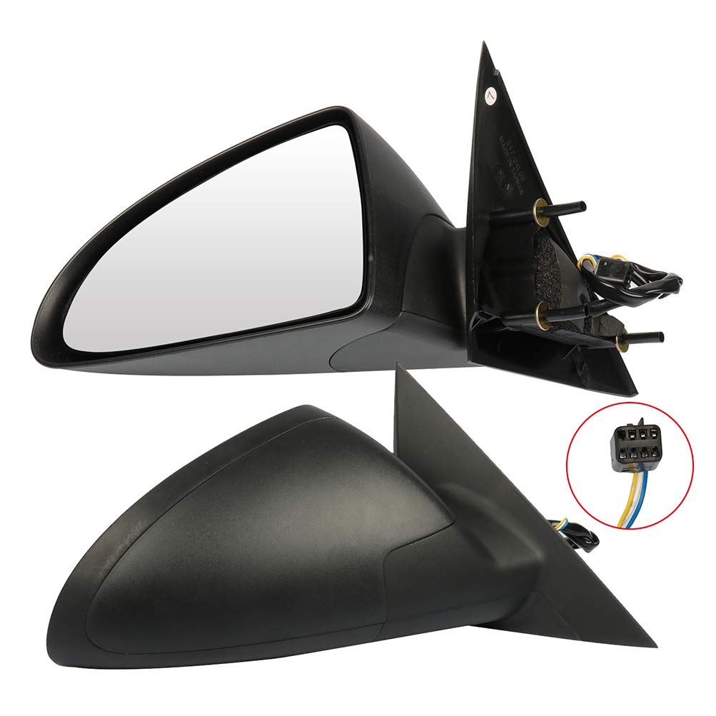 SCITOO Power Folding Side View Mirrors - Driver & Passenger Side Replacement for 2005-2009 Pontiac G6 (GM1320291 GM1321291) | Manual Control, Left & Right Mirrors | Perfect for Daily Commuting & Road Trips
