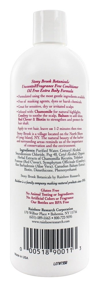 Stoney Brook Unscented Conditioner 16 Fl Oz (473ml) - Hypoallergenic & Gentle for Sensitive Scalp - Perfect for Daily Hair Care & Hydration