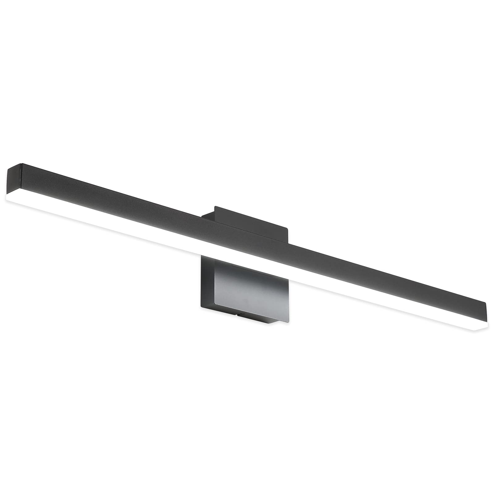 Joossnwell Modern Vanity Light Fixtures - Matte Black Aluminum LED Bathroom Light Bar (31.5 Inch, 20W, 6000K Cool White) - Perfect for Mirror Lighting, Wall Sconce & Contemporary Bathroom Decor