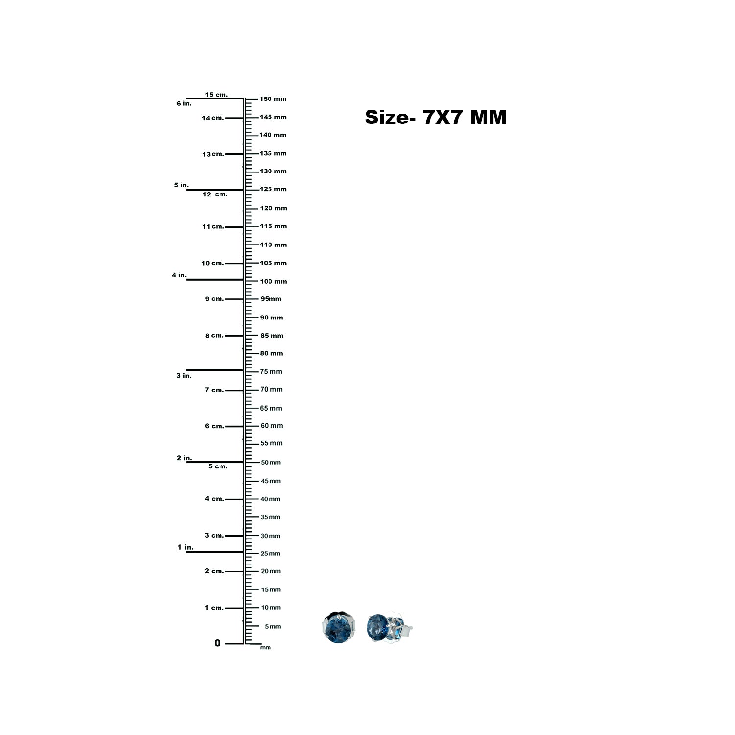 London Blue Topaz 18k White Gold Stud Earrings for Women - Elegant Gemstone Jewelry for Parties, Weddings & Special Occasions