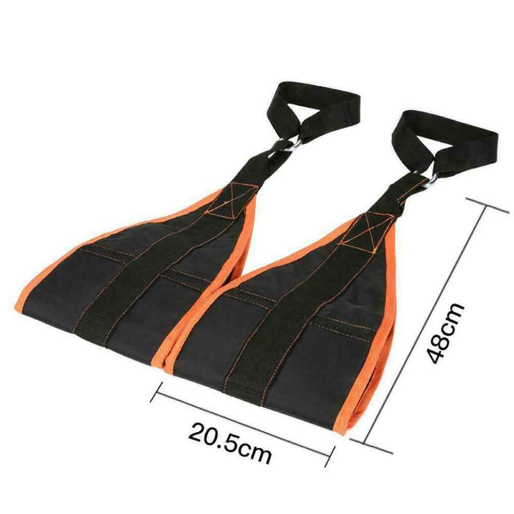 Home Sling Pull Up Straps - Weight Lifting Door Hanging Abdominal Bar for Fitness Training - Orange & Black - Perfect for Home Gym, CrossFit, and Bodyweight Exercises
