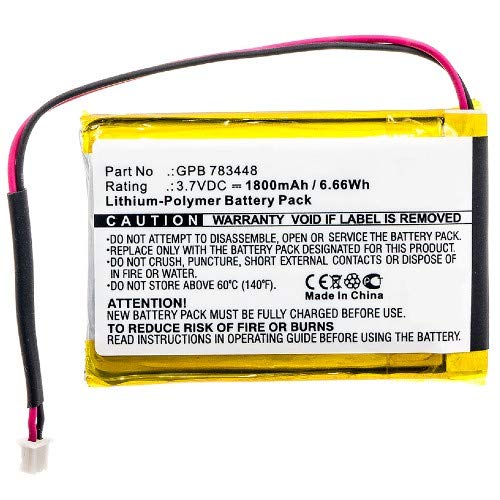 Synergy Digital Wireless Headset Battery - 3.7V Li-Polymer 1800mAh Replacement Battery for Telex GPB 783448 Headset | Perfect for Conference Calls, Aviation Communication & Professional Audio Applications