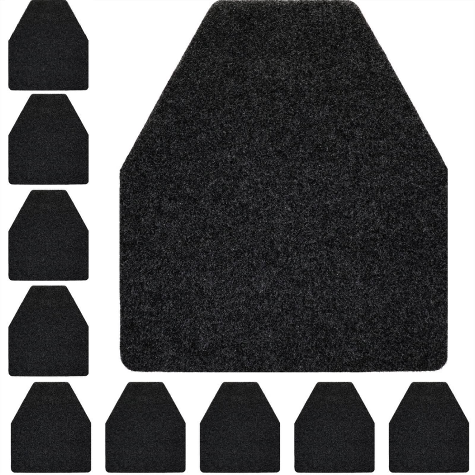 Non-Slip Urinal Mats - 10 Pack Absorbent Bathroom Floor Pads for Men's Restroom - Black Waterproof Urinal Mats for Home, Office & Public Restrooms - Prevents Slipping & Absorbs Spills