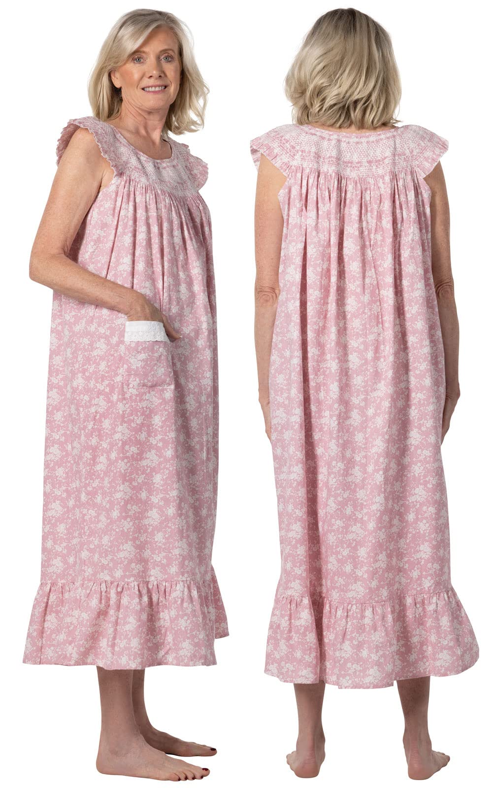 Best Cotton Nightgown for Women - 100% Cotton Sleeveless Sleepwear | Comfortable Summer Nightgown for Relaxing at Home & Vacation