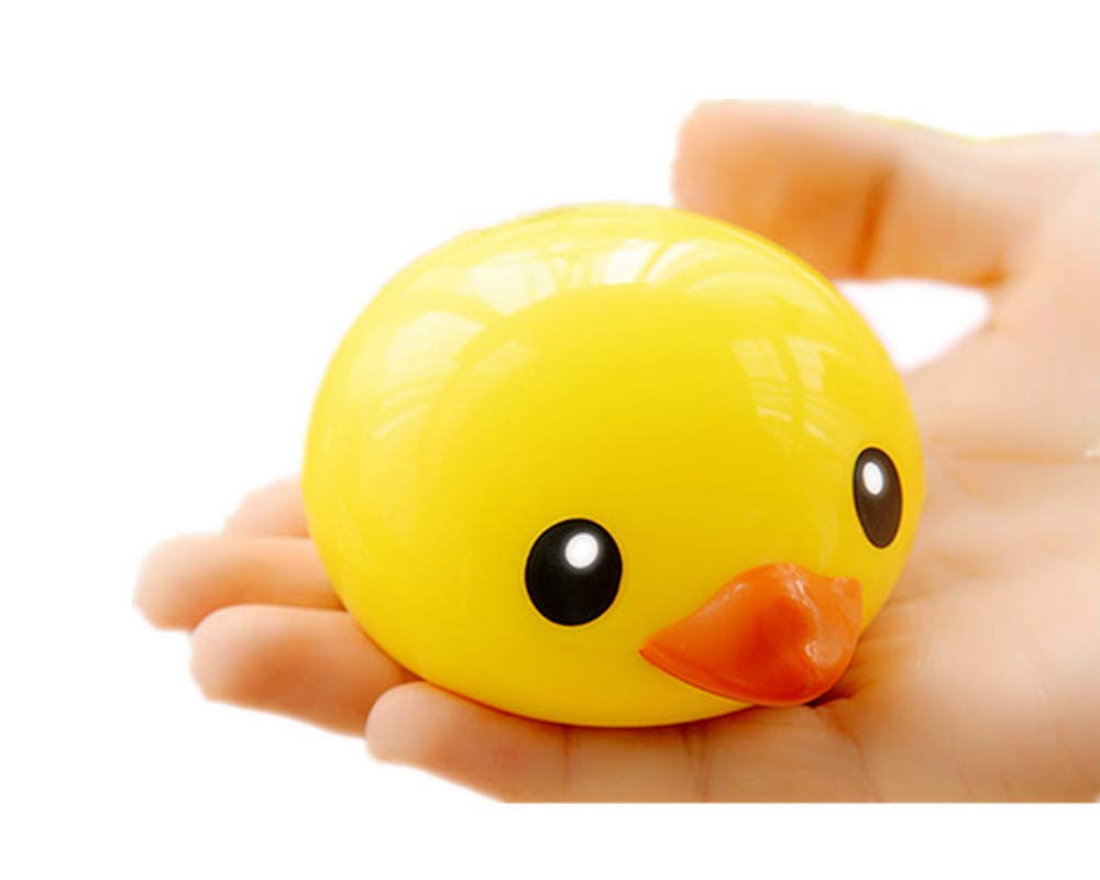 JKing Cute Yellow Duck Contact Lens Case Kit with Mirror - Portable Storage Box for Invisible Glasses | Perfect for Travel, Gym & Daily Use