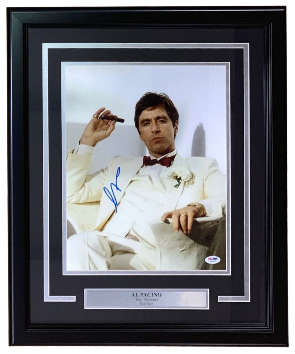 Authentic Al Pacino Autographed Scarface 11x14 Photo with PSA/DNA COA - Perfect for Movie Memorabilia Collectors & Home Theater Decor