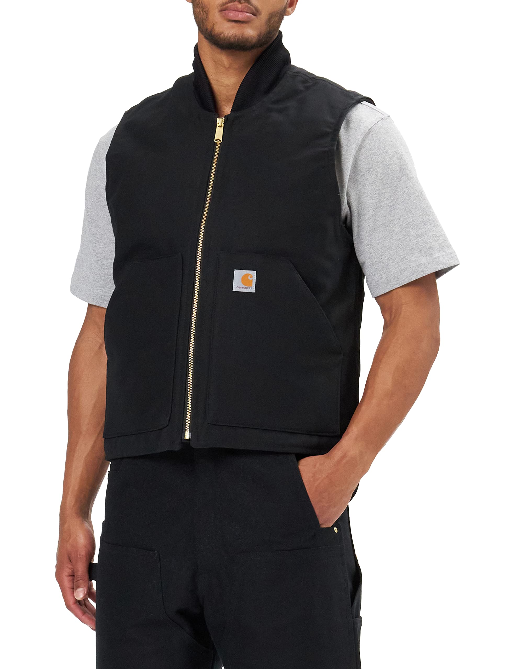 Carhartt Men's Sandstone Arctic Quilt Lined Vest V01 - Durable Work Vest for Outdoor Jobs, Hunting & Cold Weather Layering