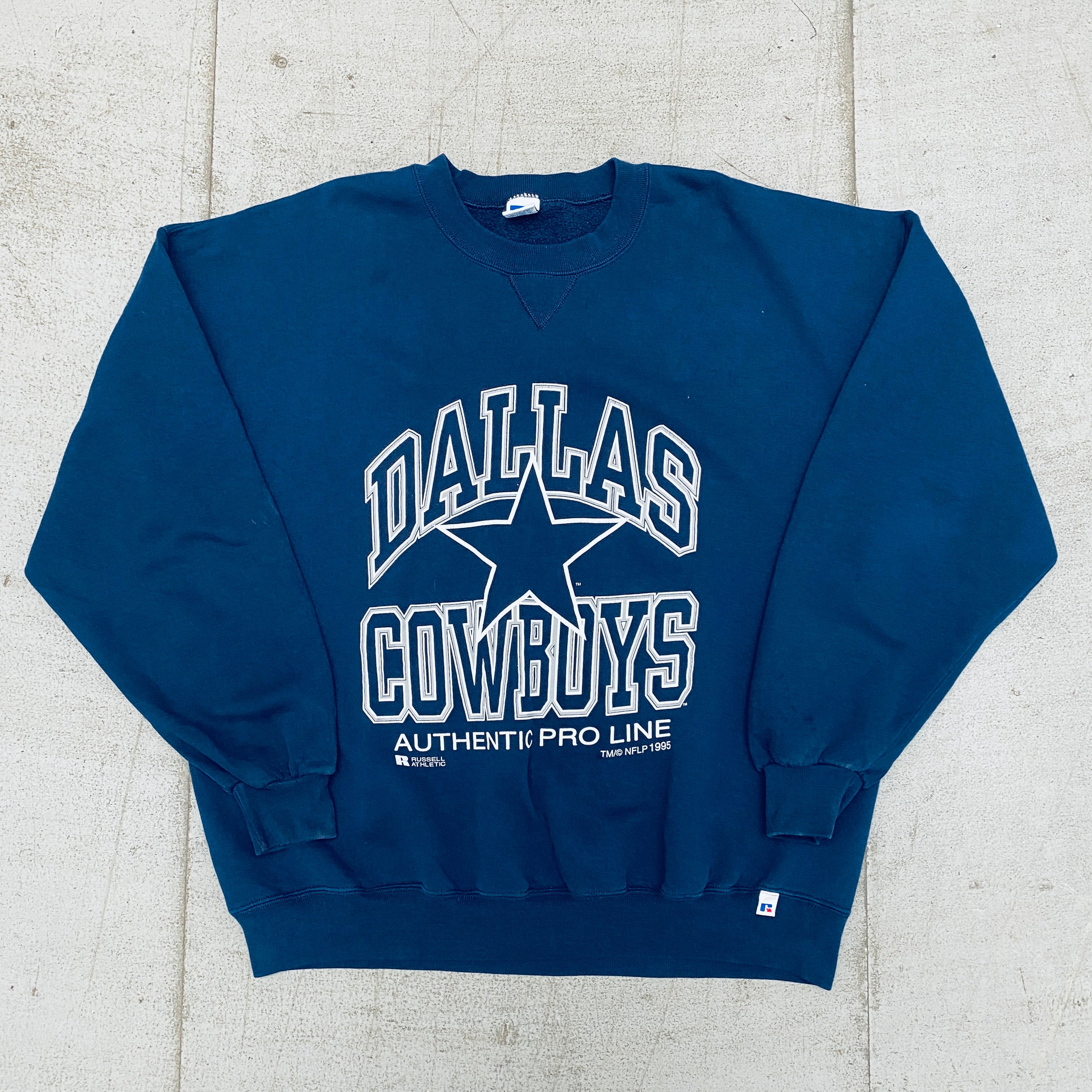 Dallas Cowboys 1995 Russell Athletic Graphic Spellout Proline Sweatshirt XXL - Vintage NFL Football Fan Apparel for Game Day & Casual Wear