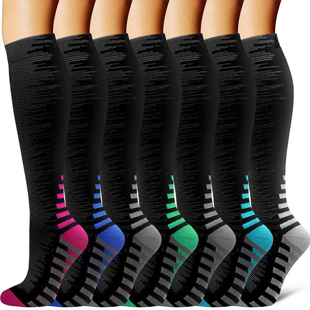 Best Compression Socks for Women & Men - Improve Blood Circulation & Leg Support - Perfect for Running, Nursing, Travel & Athletes - Ideal for Long Flights, Workouts & Daily Comfort