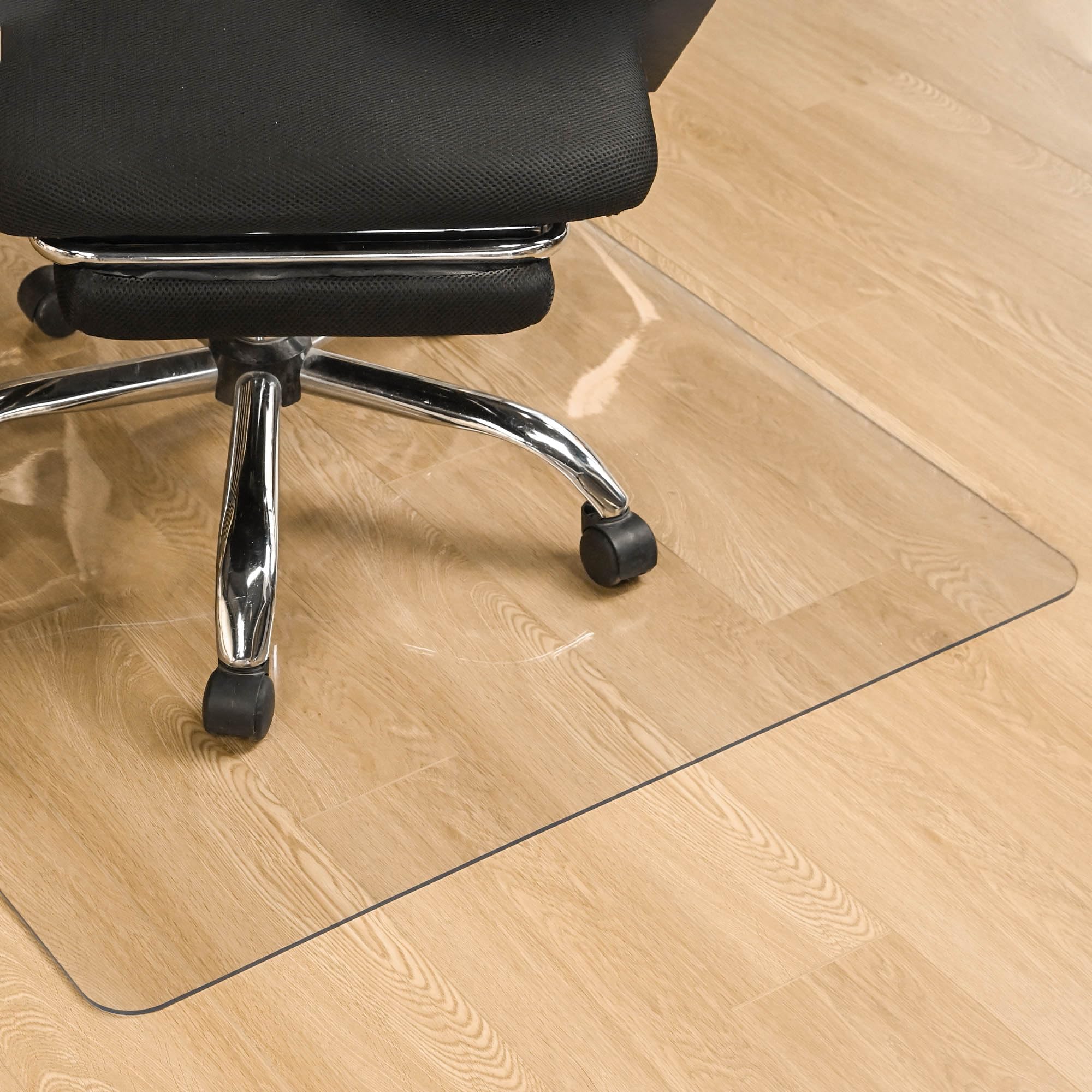 Premium Crystal Clear Office Chair Mat for Hardwood Floors - 1/8