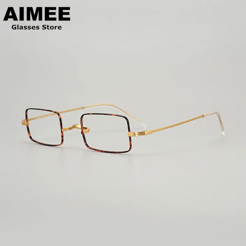 Stylish Aimee Unisex Full Rim Small Square Titanium Eyeglasses Frame 88083 - Lightweight & Durable for Work, Reading & Everyday Wear