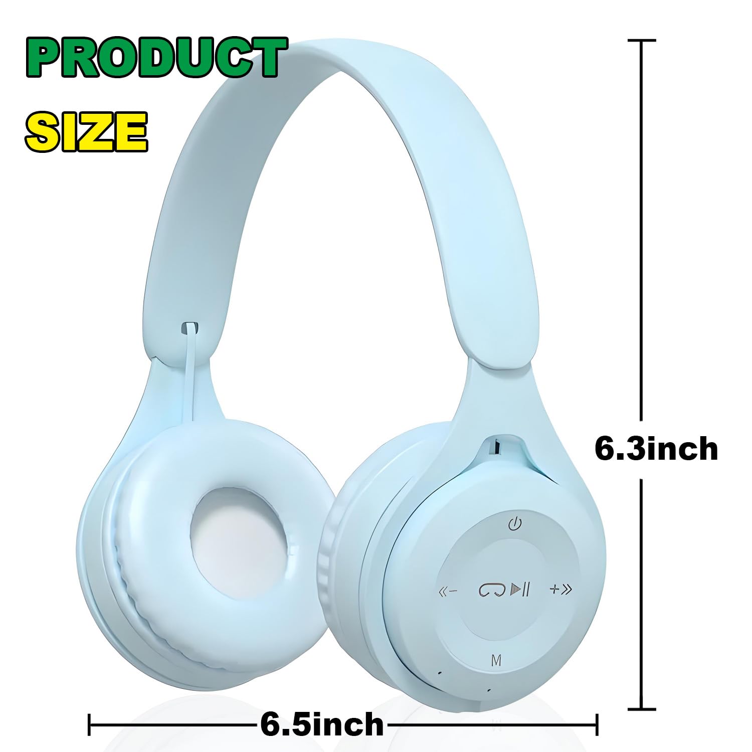 Upgraded Hybrid Active Noise Cancelling Wireless Bluetooth Headphones with Mic, Deep Bass & Hi-Fi Audio, Soft Earpads for Comfort, Long Battery Life - Perfect for Home Office, Travel & Commuting (Over-Ear, Blue)