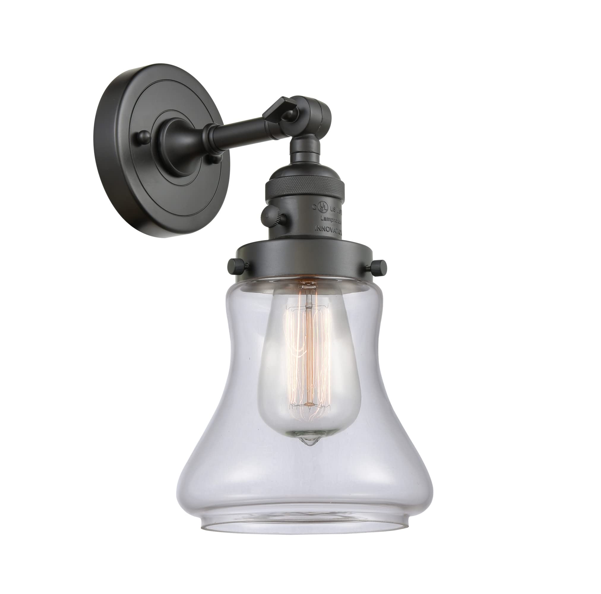 Innovations 203SW-OB-G192 Modern Wall Sconce Light Fixture with 3-Way High/Low/Off Switch in Oil Rubbed Bronze Finish - Perfect for Bedroom, Hallway, and Entryway Lighting