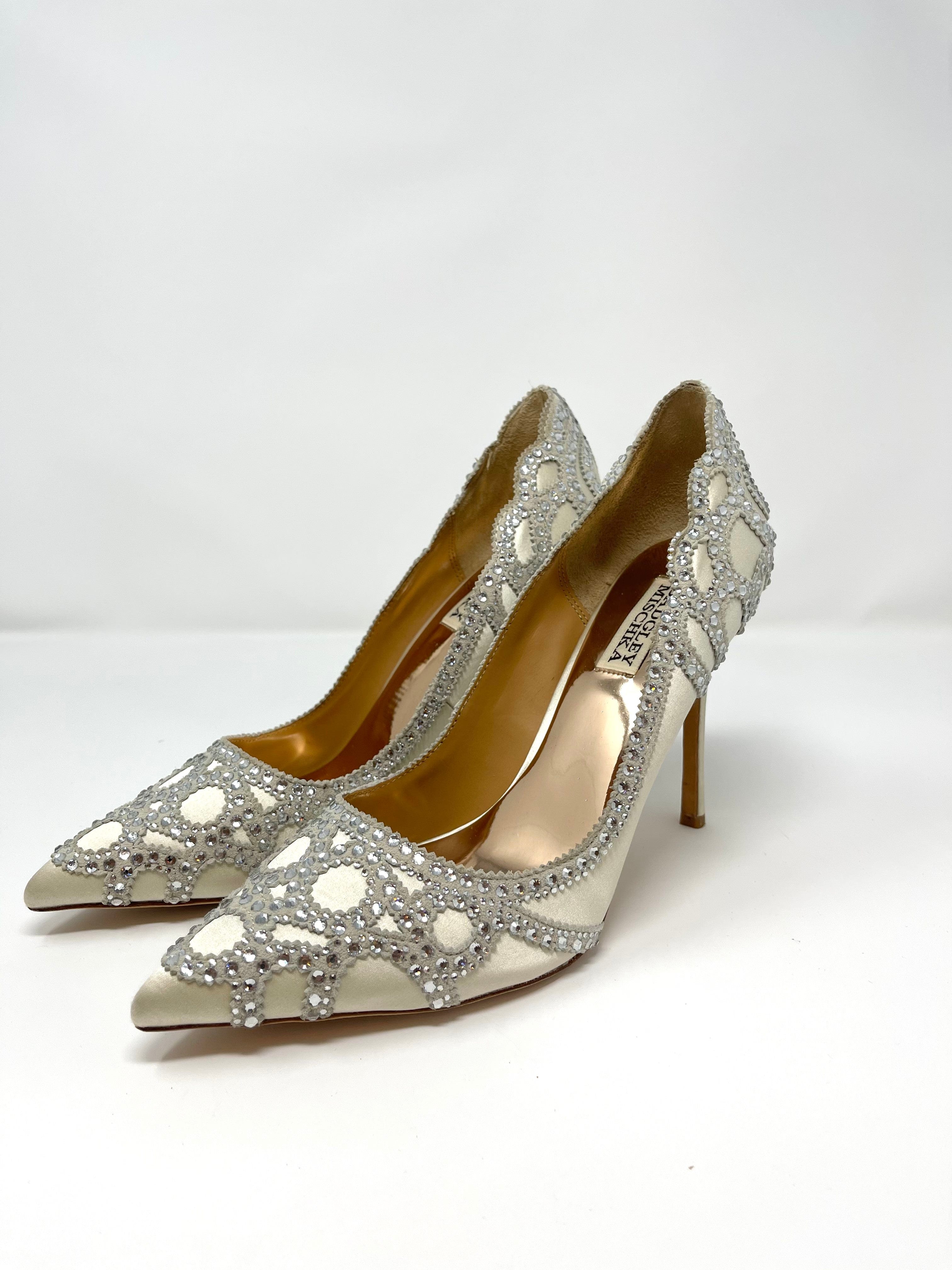 Badgley Mischka Rouge Women's Heels Size 8.5 - Elegant Evening Shoes for Parties, Weddings & Special Occasions