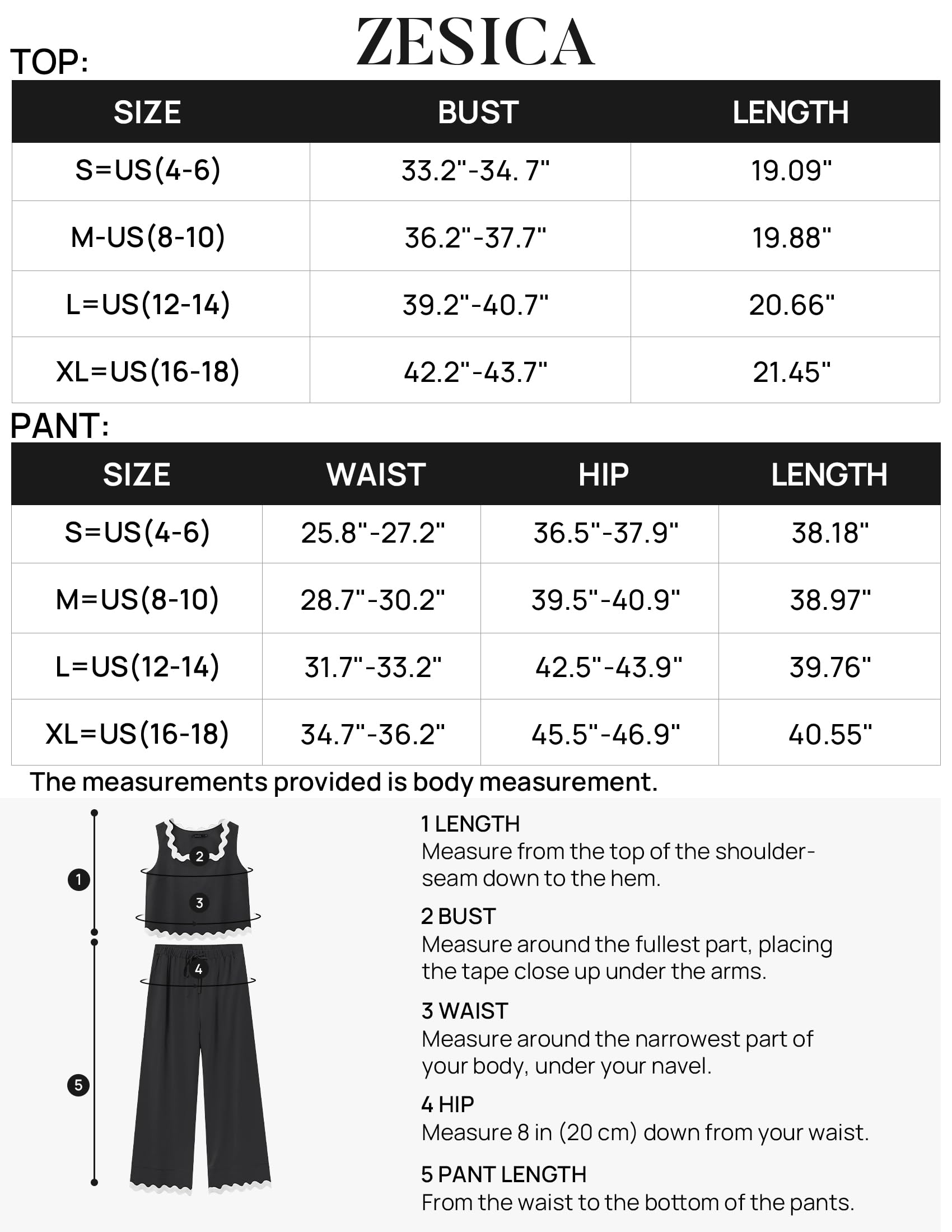 ZESICA Women's 2-Piece Summer Outfit Set - Casual Sleeveless Tank Top & Flowy Wide Leg Pants | Lounge Pajama Matching Set for Vacation, Travel, Beach & Relaxation at Home