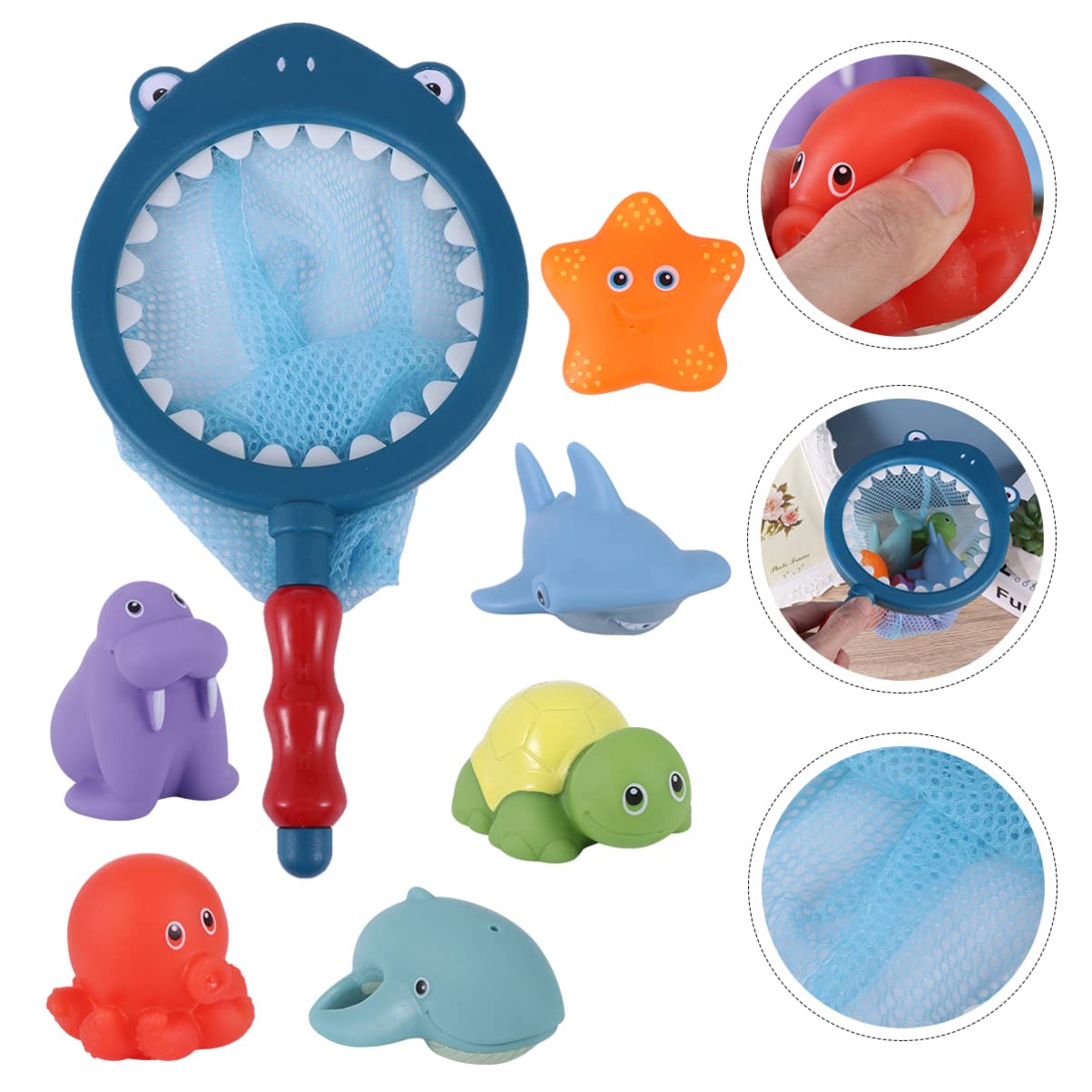 6pcs Funny Fountain Bath Toys for Kids - Water Play & Bathtime Fun - Blue MOLUCKFU Bathing Accessories | Perfect for Pool, Beach & Outdoor Water Activities