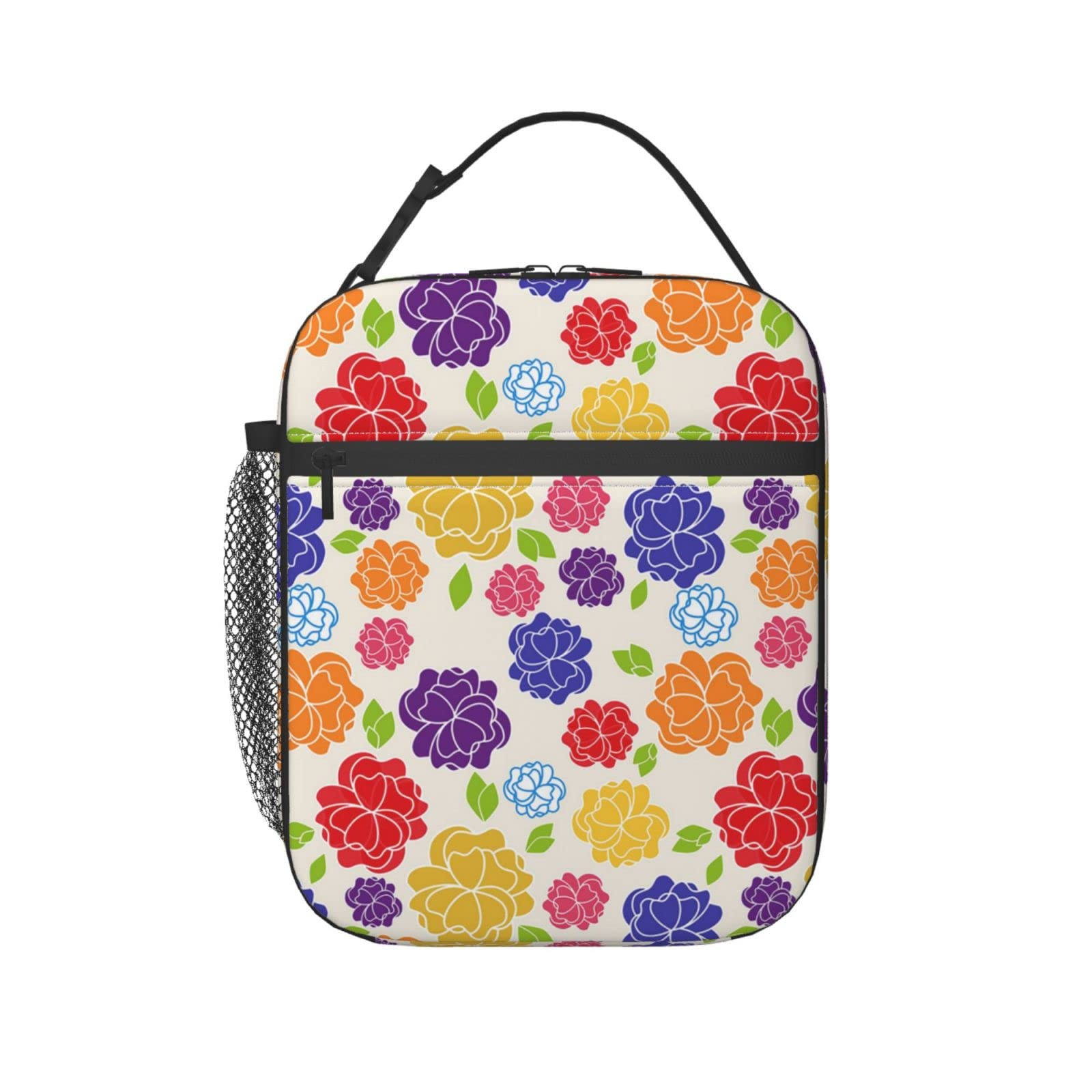 Colorful Insulated Lunch Bag for Work, Picnic & Office - Reusable Tote Cooler