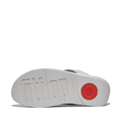 FitFlop Lulu Padded Knot Metallic Leather Toe Post Sandals for Women - Comfortable Orthopedic Flip Flops with Arch Support - Silver | Perfect for Beach, Pool, and Summer Vacation