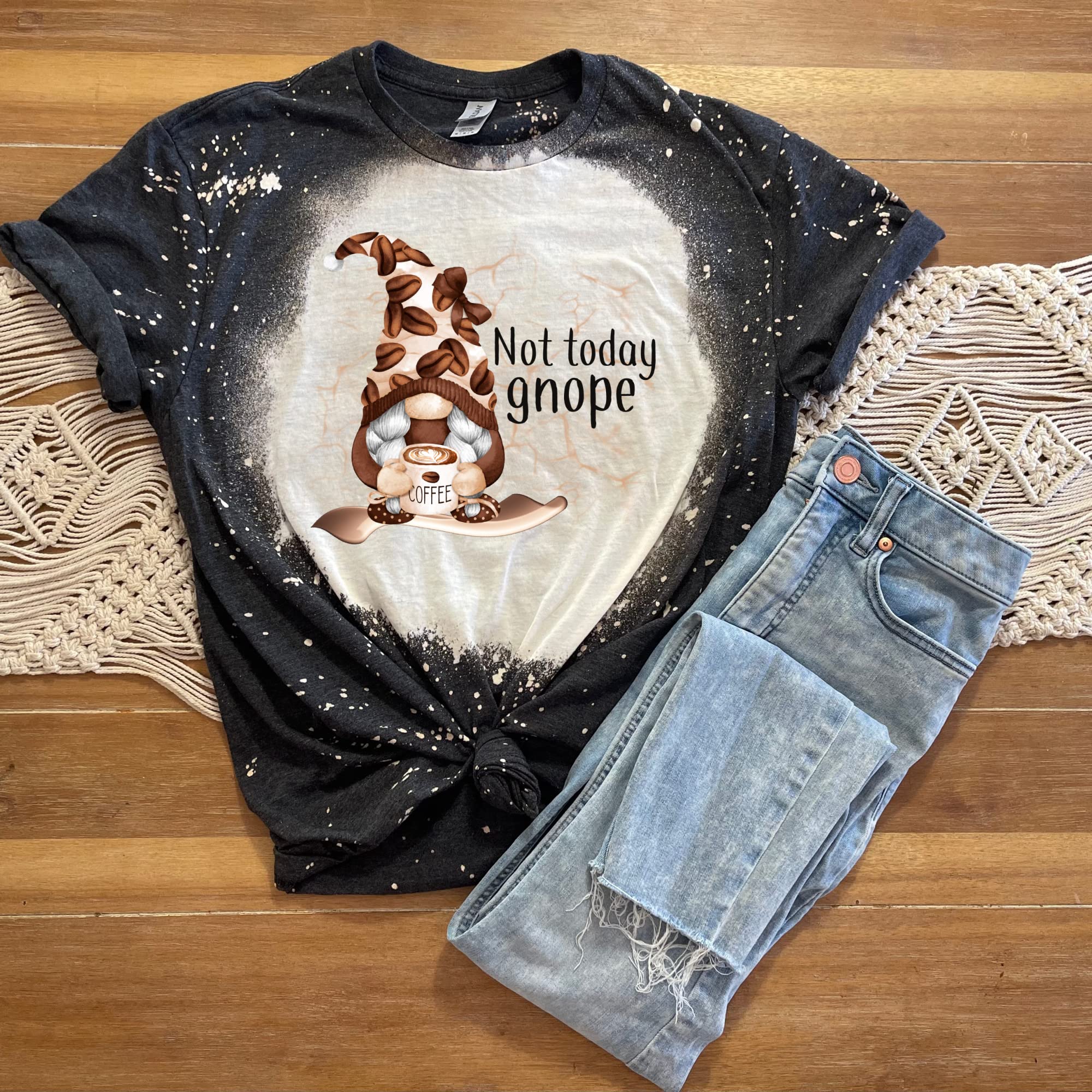 Coffee Gnome Sublimation Transfer - Ready to Press Heat Transfer for T-Shirts & Mugs (10 Pack) - Perfect for Coffee Lovers & Funny Gift Ideas - Great for DIY Crafts, Apparel Printing & Personalized Gifts