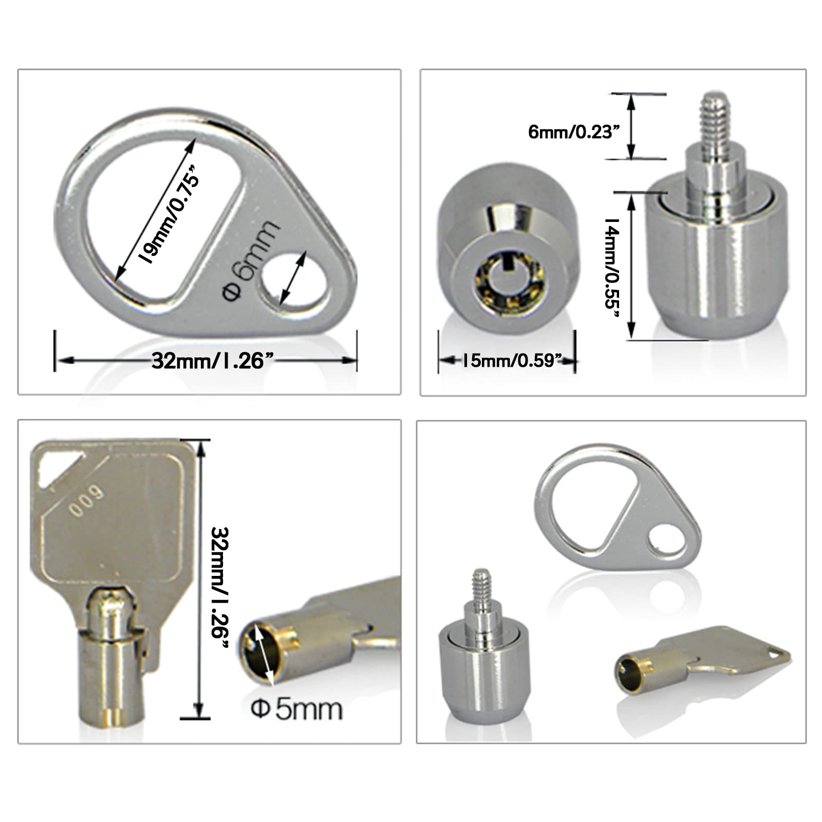 Computer Case Screw Lock - Anti-Theft PC Chassis Lock with Keys for Desktop Computer Security (Silver) | Perfect for Office, Home & Gaming PC Protection