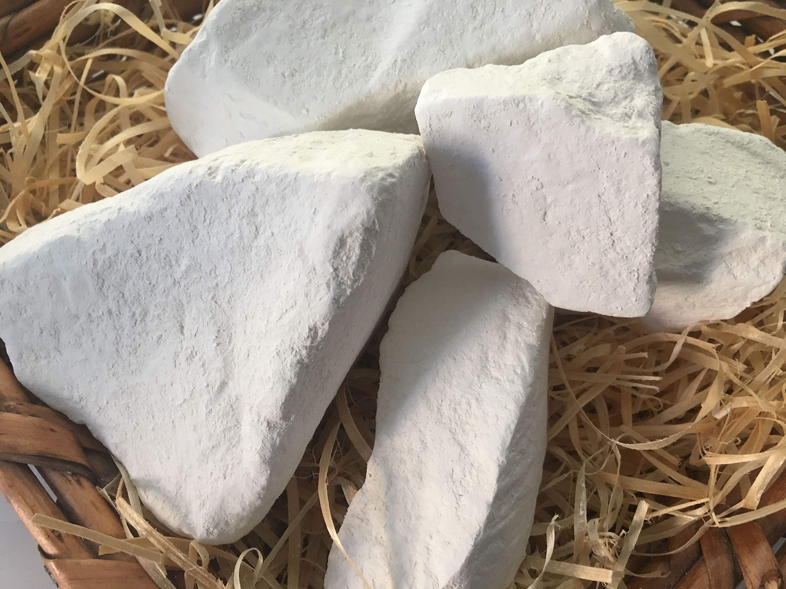 Natural White Mountain Edible Chalk Chunks for Eating - 8 oz (220g) - Food Grade Calcium Supplement for Pica Cravings, Pregnancy & Culinary Use
