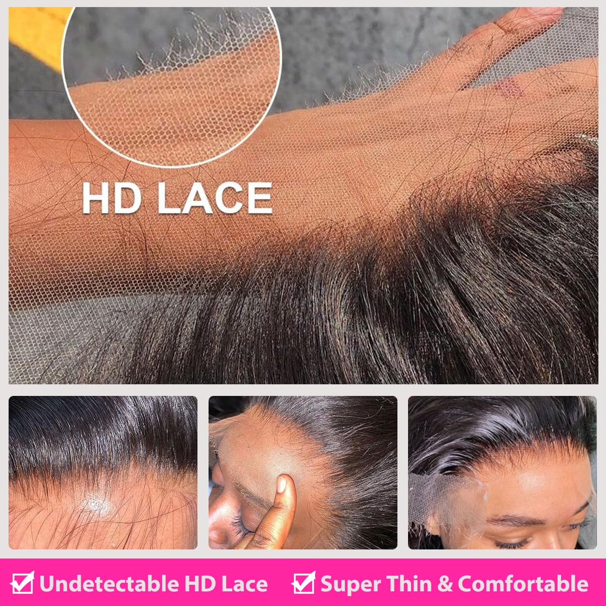 13x4 HD Lace Front Wig Human Hair - 1B/30 Deep Wave Pre Plucked Balayage Ombre Brown - 180% Density 26 Inch Glueless Lace Front Wigs for Women - Perfect for Daily Wear, Parties & Special Occasions