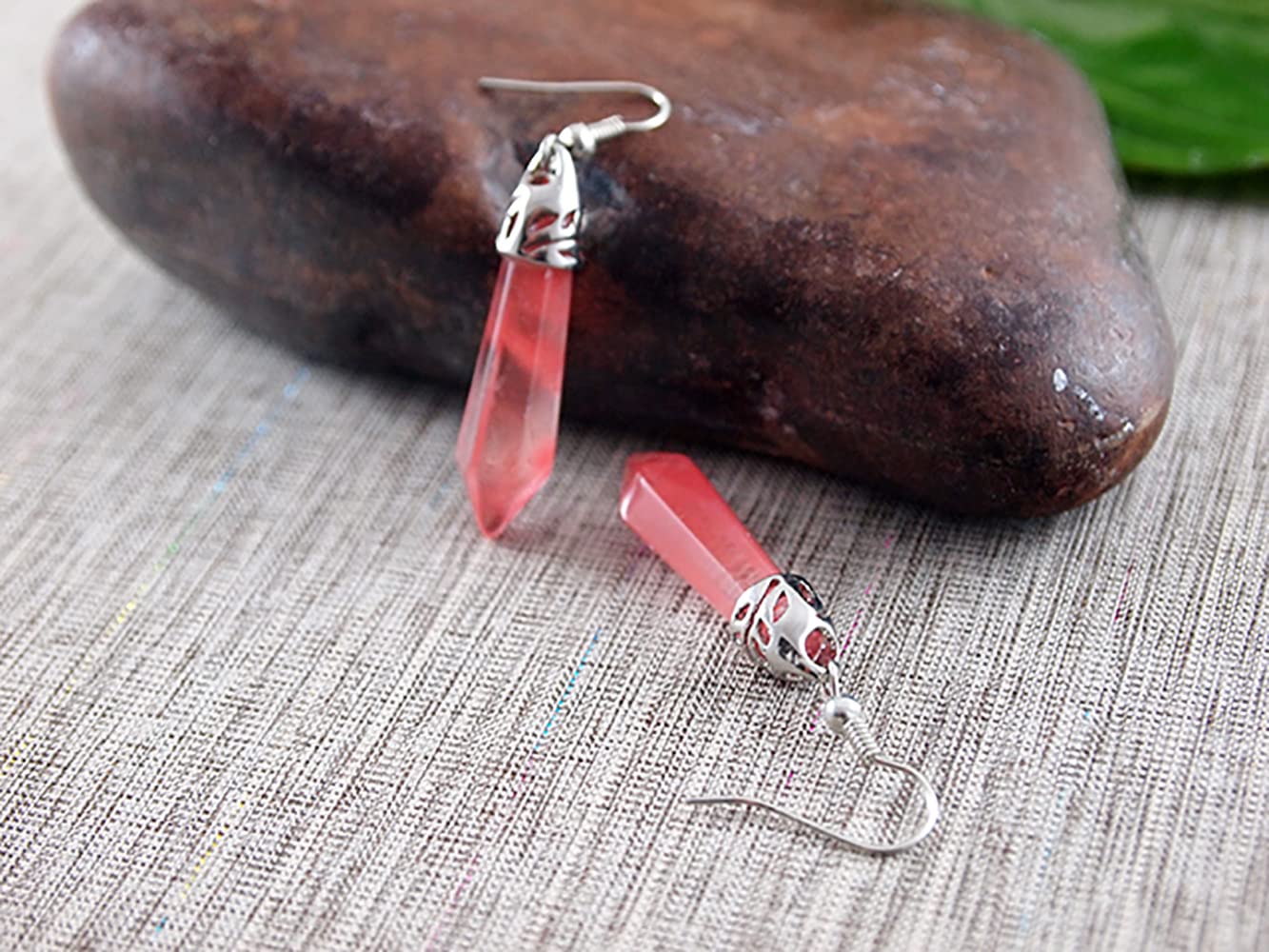 Rose Quartz Silver Dangle Earrings for Women | Elegant Drop Earrings with Pink Quartz Stone | Perfect Anniversary Gift for Her | Jewelry for Date Night & Special Occasions
