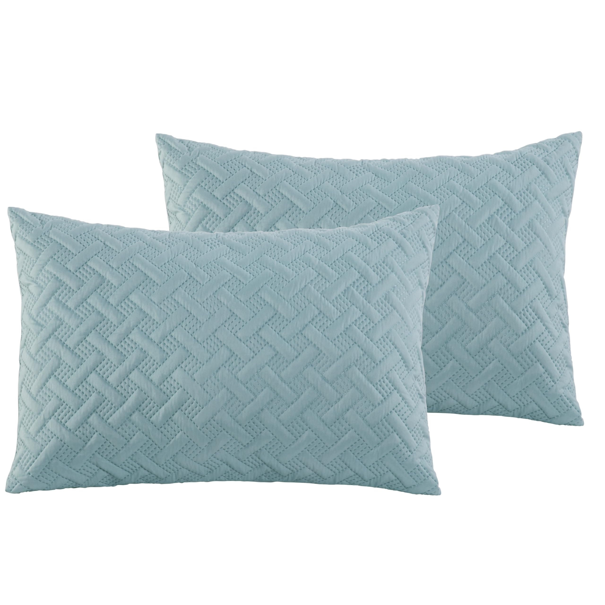 VCNY Home King Size Comforter Set - Lightweight 3-Piece Bedding with Matching Shams, Geometric Textured Design in Nina Blue | Perfect for Dorm Rooms, Guest Bedrooms & Cozy Home Decor