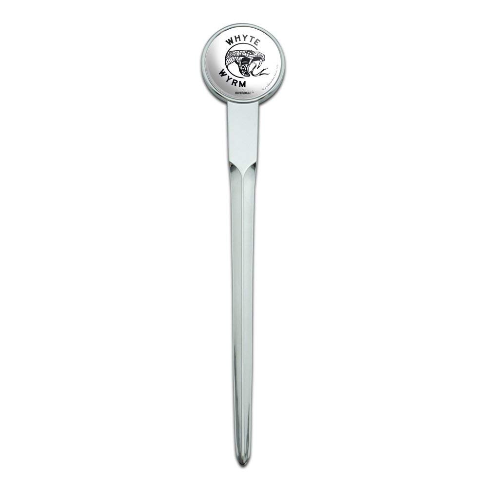 Riverdale The Whyte Wyrm Classic Chrome Plated Metal Letter Opener - Vintage Style Envelope Slitter for Home, Office & Gift Use