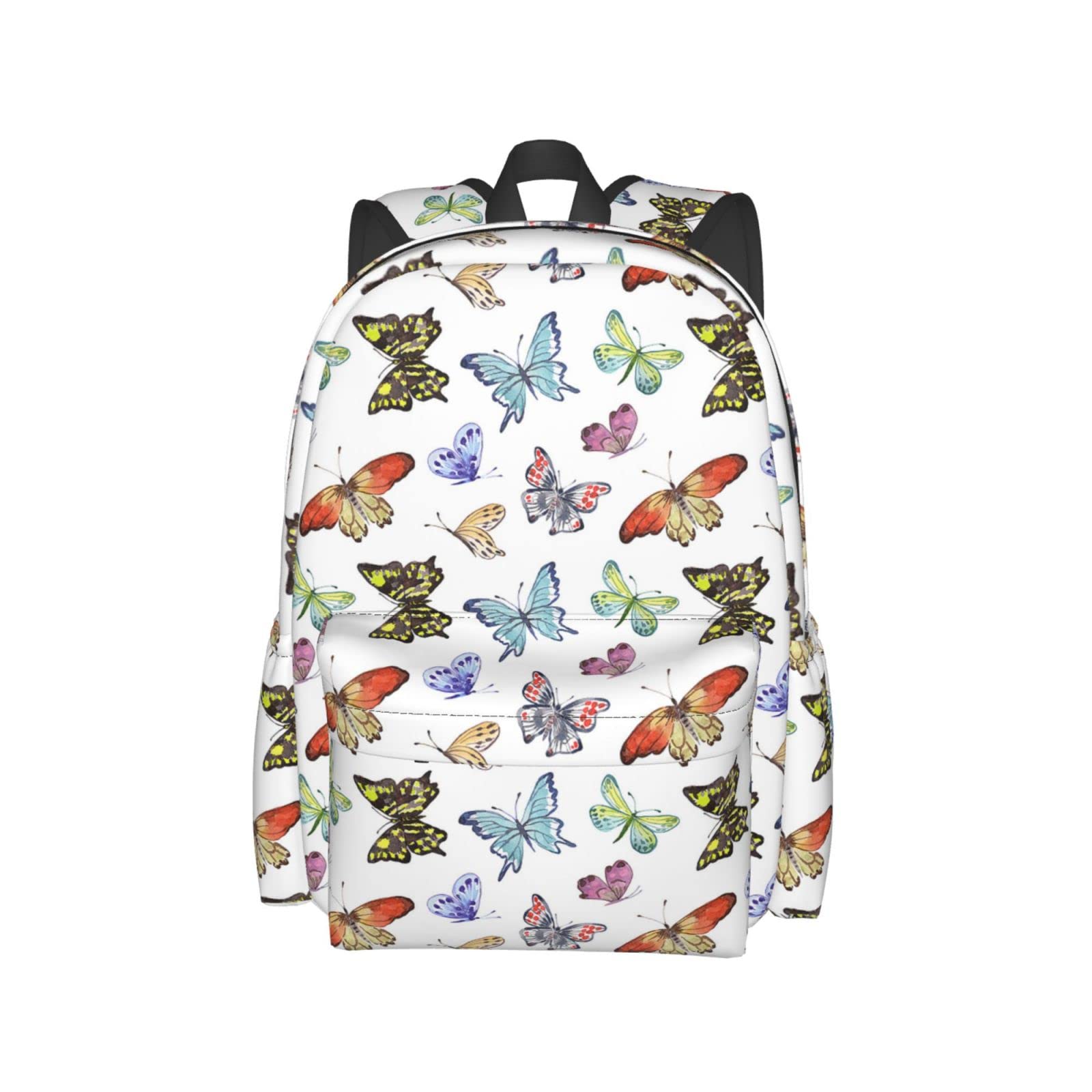 Colorful Butterfly Large Capacity Laptop Backpack for Women & Men - Waterproof Travel Backpack, School Bookbag, Daypack for Work, College & Outdoor Activities