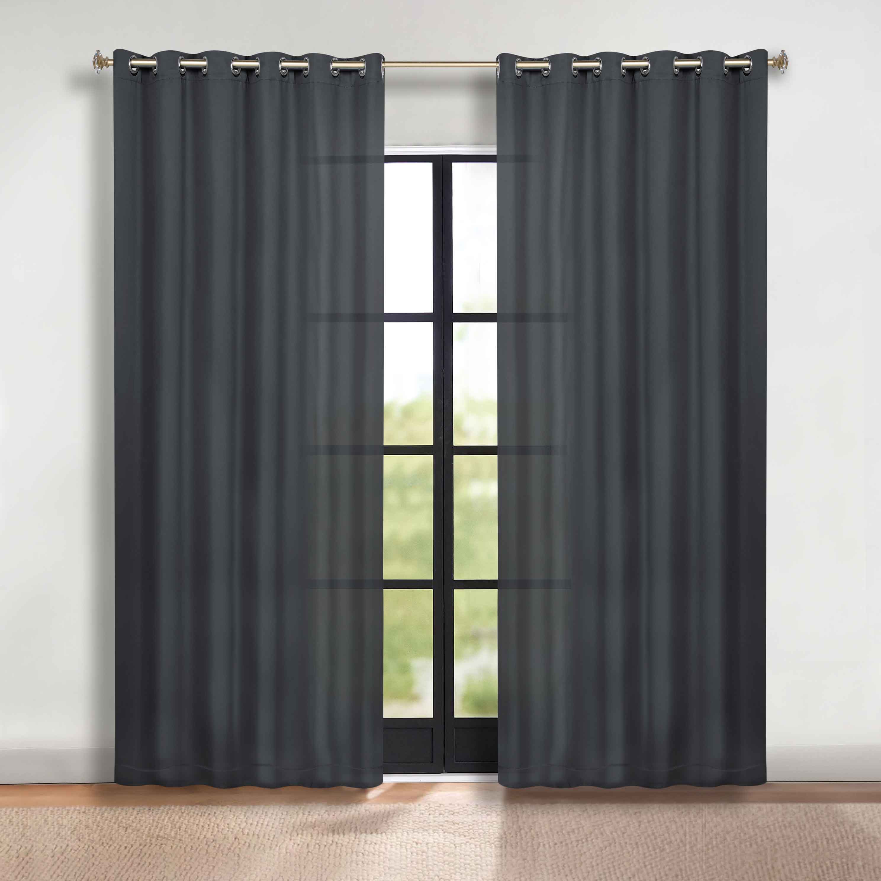 Machine Washable Blackout Curtains Set of 2 - Solid Color Room Darkening Window Treatments for Bedroom & Nursery - Blocks Light & Noise for Better Sleep