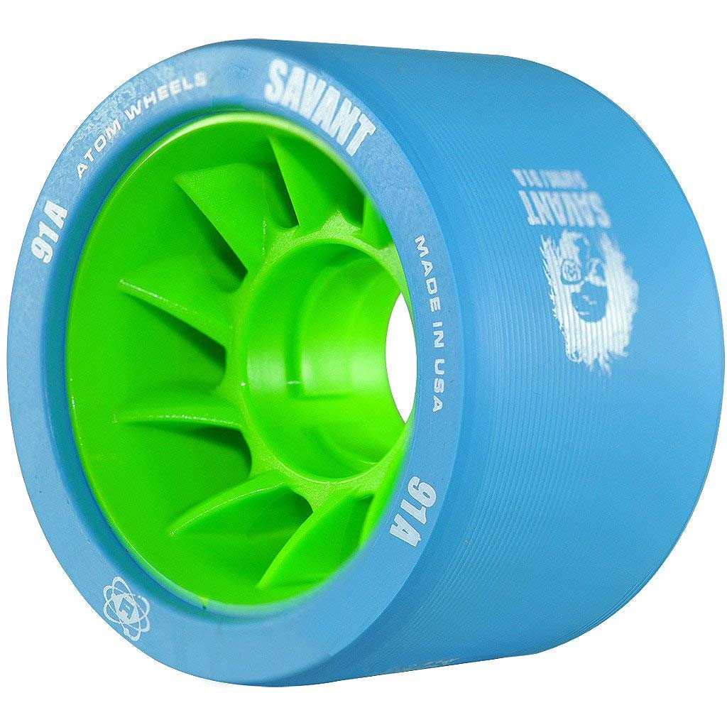 Savant Skate Wheels - 91A Hardness (8 Pack, Blue) - High-Performance Wheels for Street Skating, Park Tricks & Smooth Cruising