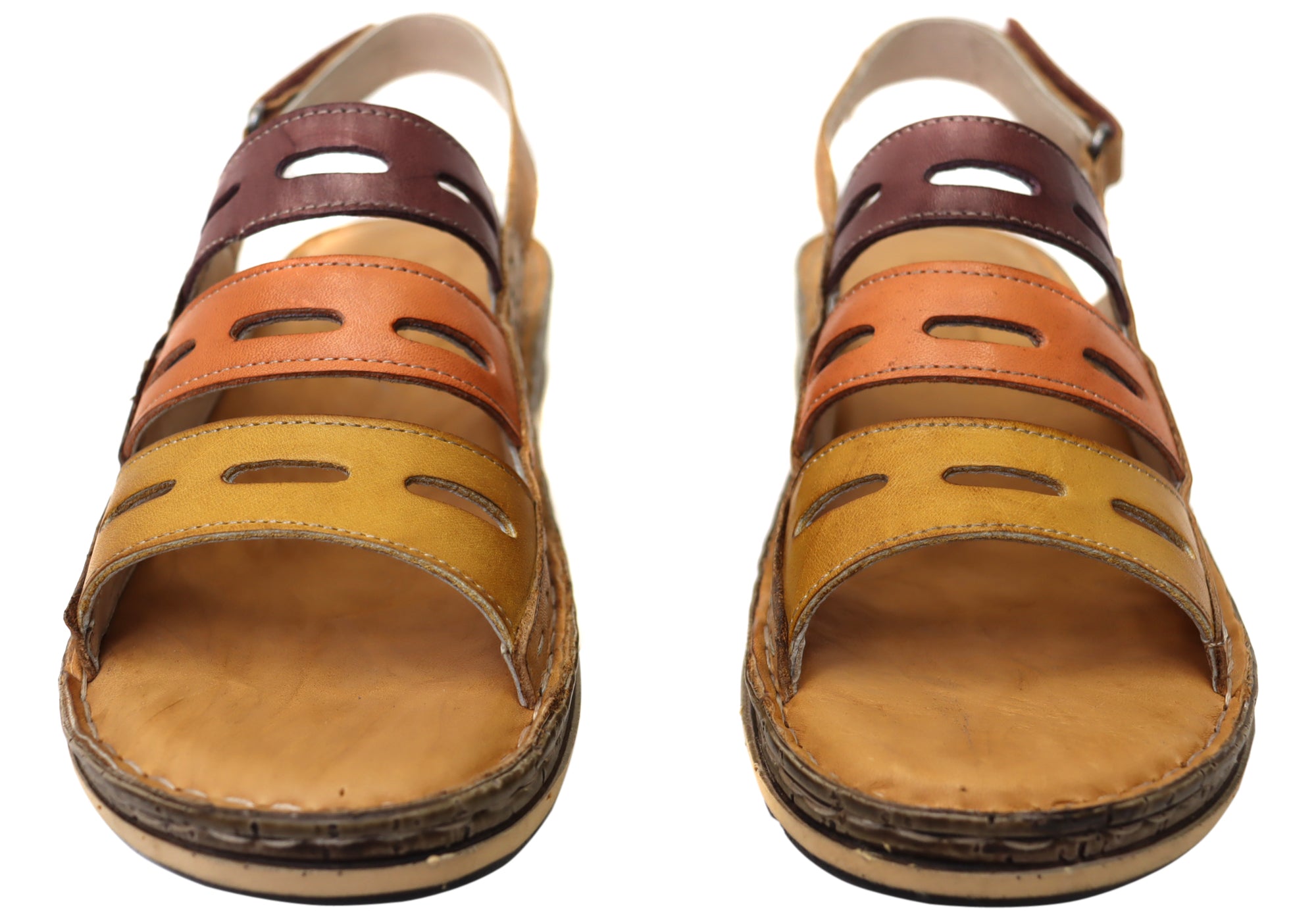 Orizonte Popi Women's Comfortable European Leather Sandals - Stylish & Supportive for Walking, Travel & Summer Outfits